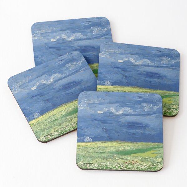Item preview, Wheatfield Under Thunderclouds Van Gogh Painting designed and sold by Freshfroot.