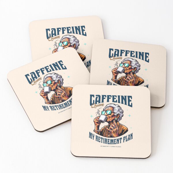 Item preview, Caffeine Queen: Enjoying coffee is my retirement plan. Light designed and sold by Pearl67.