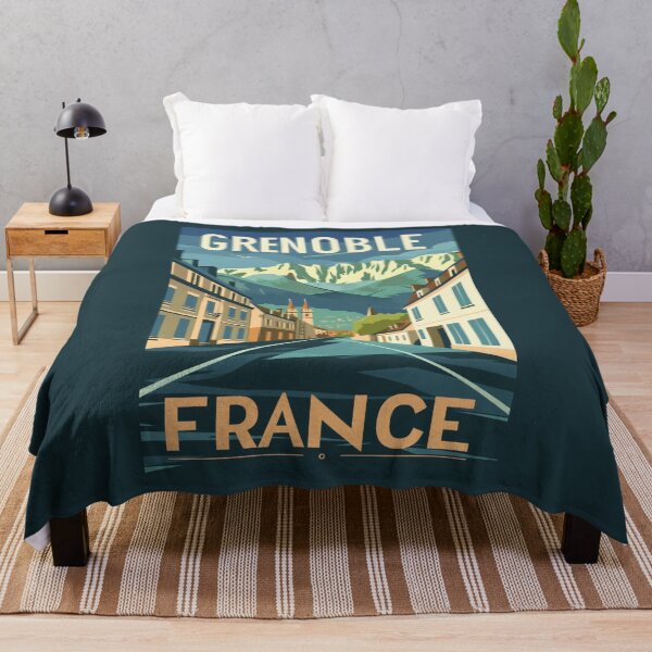 Item preview, A Vintage Travel Illustration of Grenoble - France designed and sold by GoodOldVintage.