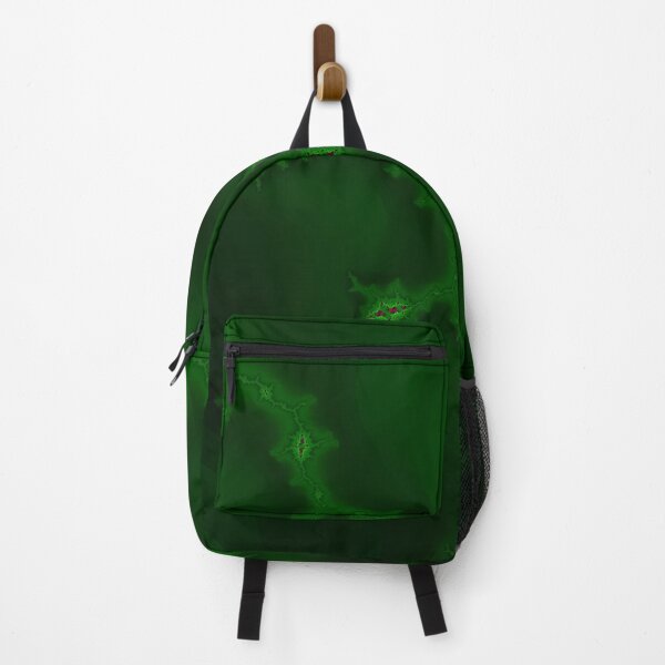 Item preview, Mandelbrot 27 - Toxic green dynamic branching structures with red peaks designed and sold by Draeger0.