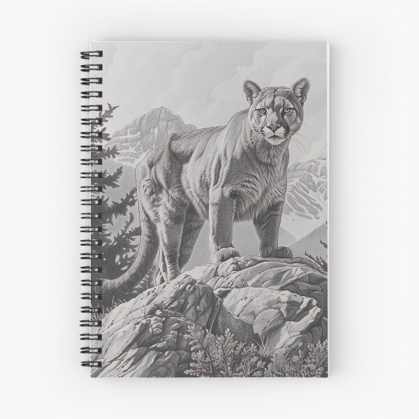 Item preview, Black and white pencil drawing of a Puma designed and sold by Pencil-Art.