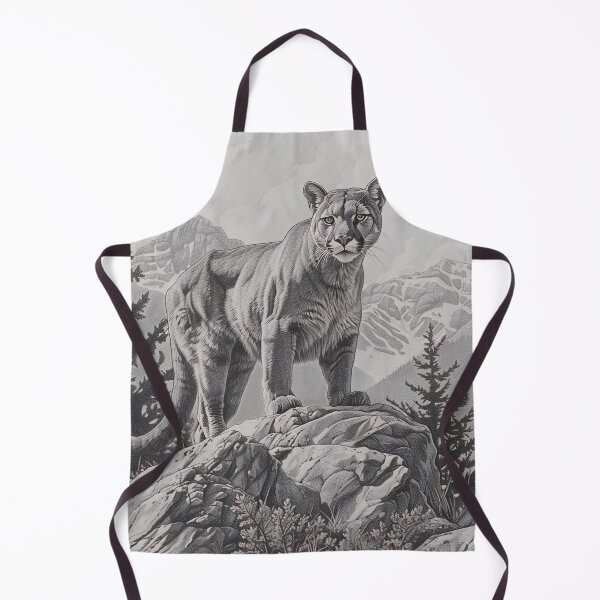 Item preview, Black and white pencil drawing of a Puma designed and sold by Pencil-Art.