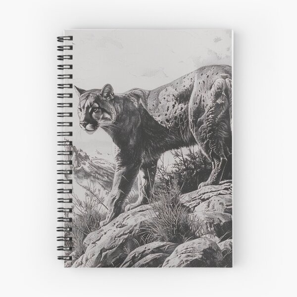 Item preview, Black and white pencil drawing of a Puma designed and sold by Pencil-Art.