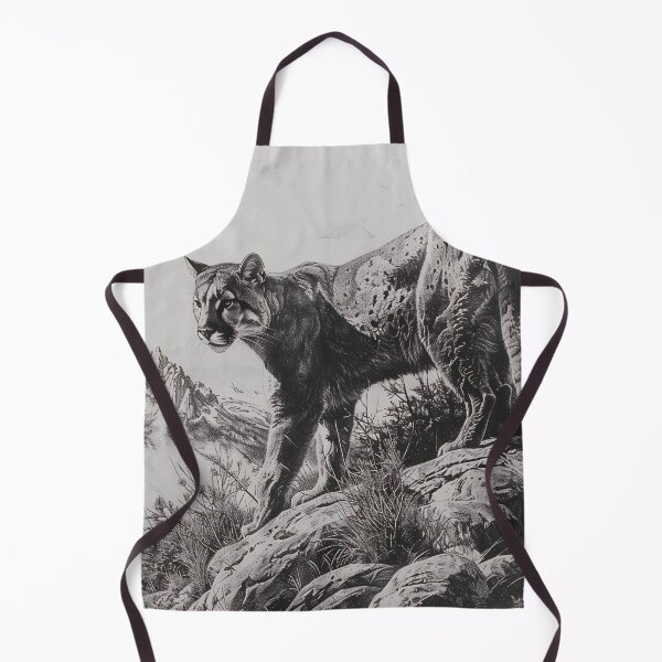 Item preview, Black and white pencil drawing of a Puma designed and sold by Pencil-Art.