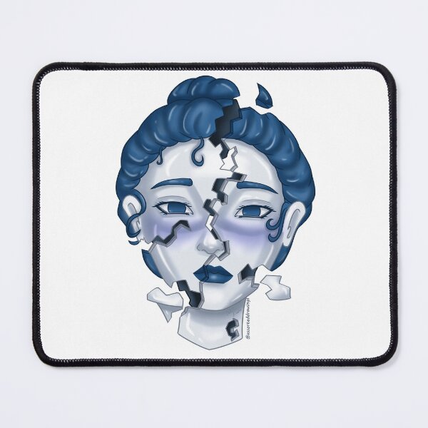 Item preview, Shattered sad woman porcelain face (no background) designed and sold by AssortedDrawings.