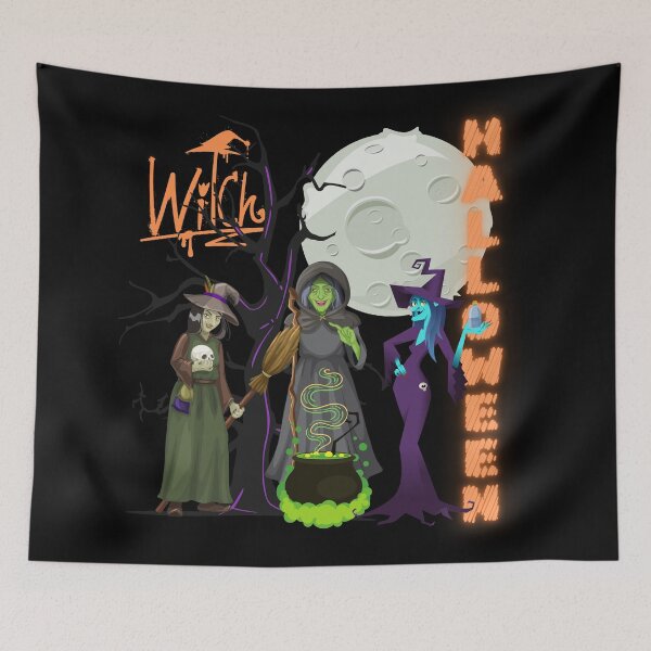 Item preview, Witches in Halloween designed and sold by MargoMalej.