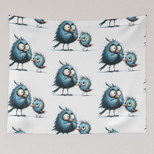 Item preview, Two funny birds with big eyes designed and sold by MagelliShop.