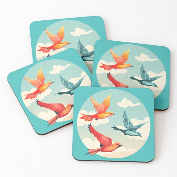 Item preview, "Three Birds Fly in the Sky Logo - Cartoon Style" designed and sold by Art-Vortex-fr.
