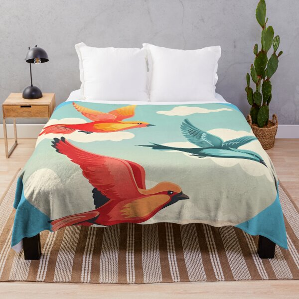 Item preview, "Three Birds Fly in the Sky Logo - Cartoon Style" designed and sold by Art-Vortex-fr.