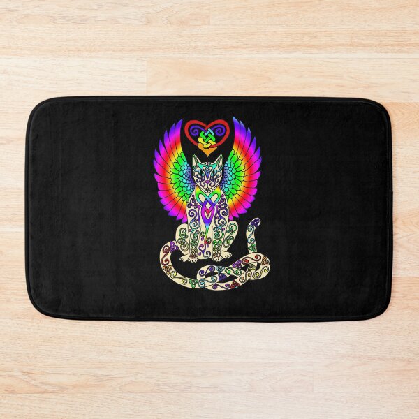 Item preview, Rainbow Winged Celtic Cat 73 designed and sold by ingridthecrafty.