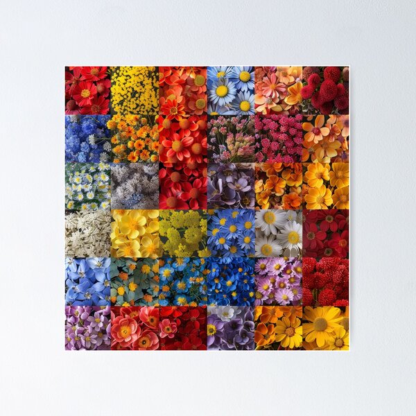 Item preview, Colorful Flower Patchwork Design of Various Blooms designed and sold by brandway.