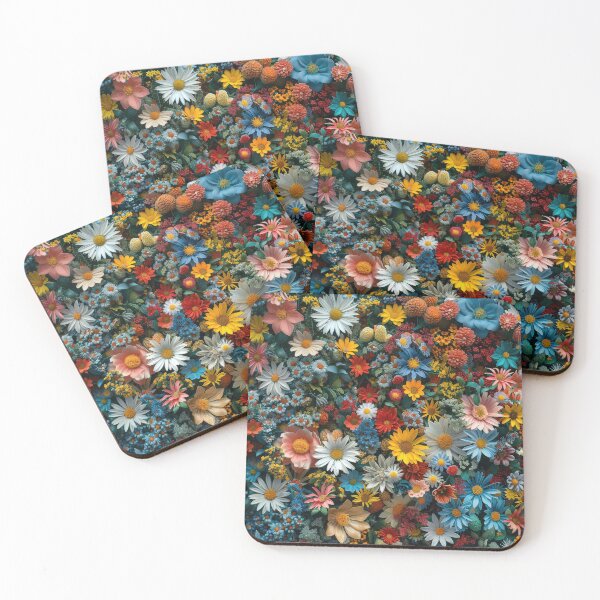 Item preview, A Colorful Medley of Paper Flowers in a Garden Setting designed and sold by brandway.