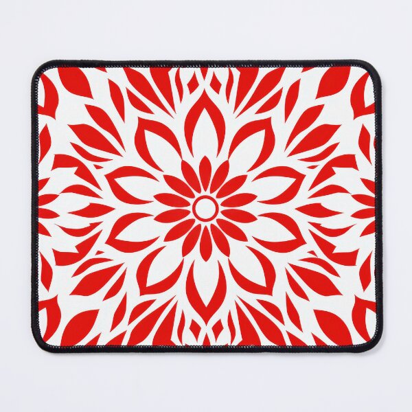 Item preview, Red And White Floral Pattern Seamless Background Design designed and sold by brandway.