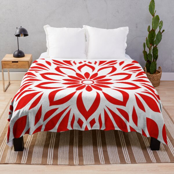 Item preview, Red And White Floral Pattern Seamless Background Design designed and sold by brandway.