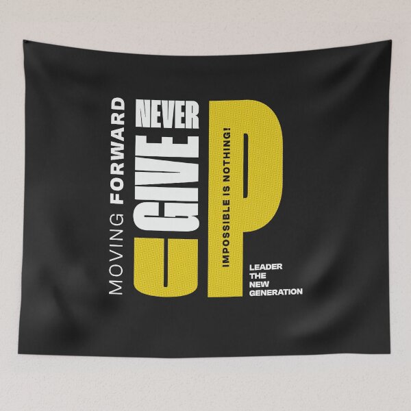 Item preview, Never give up! designed and sold by Eureka Studios.