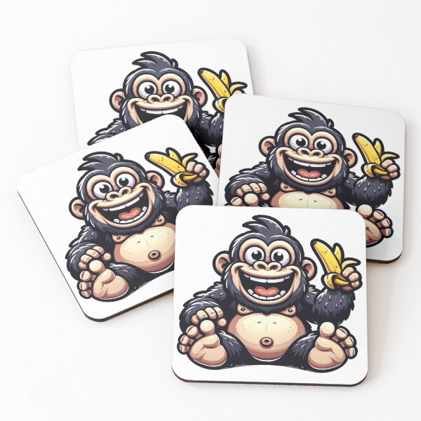 Item preview, Happy Banana Gorilla: Cute Sticker designed and sold by DDDesigns24.