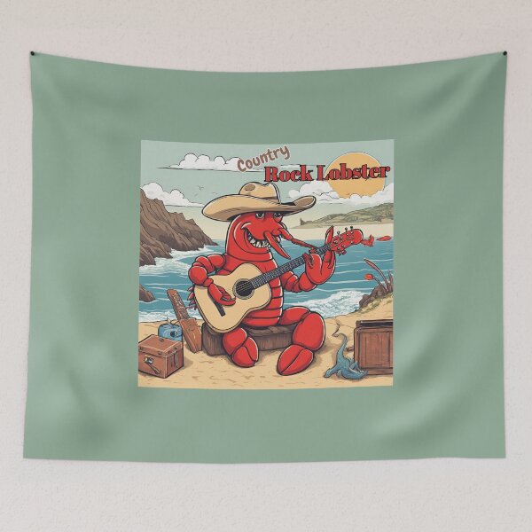 Item preview, Country rock lobster, playing Seaside designed and sold by CatsArtStore.