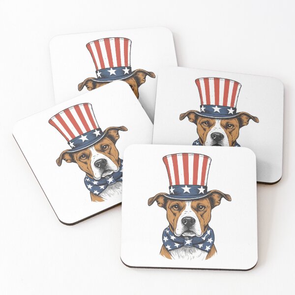 Item preview, Dog in Patriotic Hat Celebrating Independence Day designed and sold by twisted-dot.