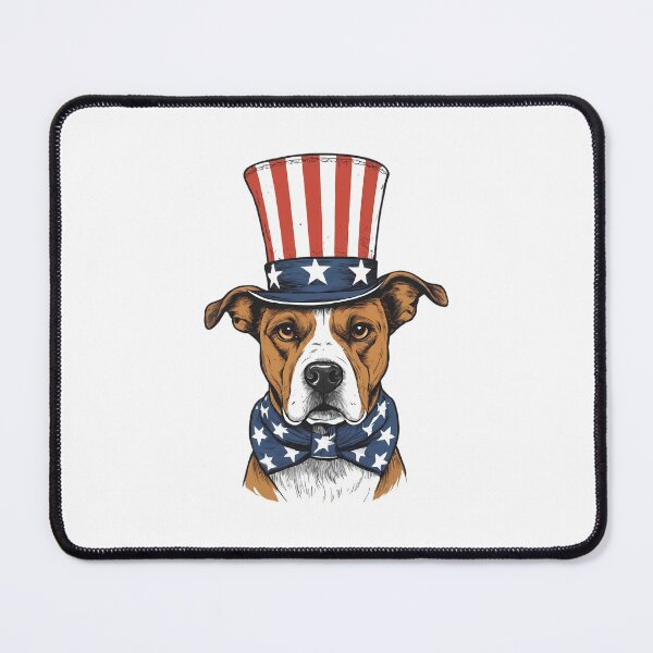 Item preview, Dog in Patriotic Hat Celebrating Independence Day designed and sold by twisted-dot.