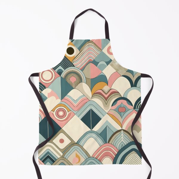 Item preview, Minimalist geometric waves with hippy-inspired pastel colors designed and sold by BlackCatspet1.