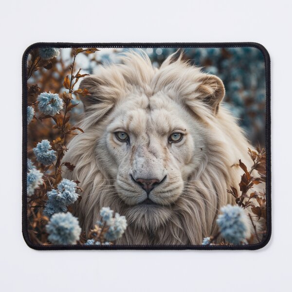 Item preview, Beautiful white lion in the garden designed and sold by Ranzou-Art.