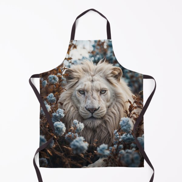 Item preview, Beautiful white lion in the garden designed and sold by Ranzou-Art.