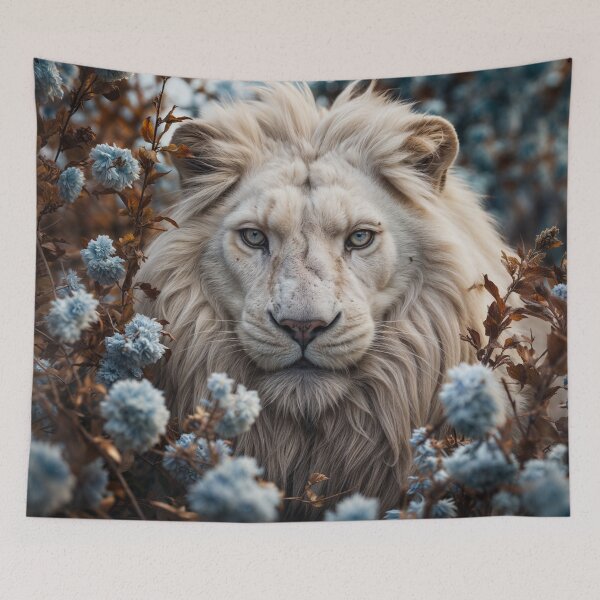 Item preview, Beautiful white lion in the garden designed and sold by Ranzou-Art.