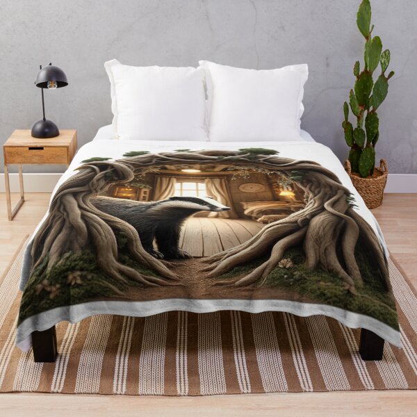Item preview, Cozy Badger Portal - Enchanted Woodland Sticker designed and sold by Saltys-Shop.