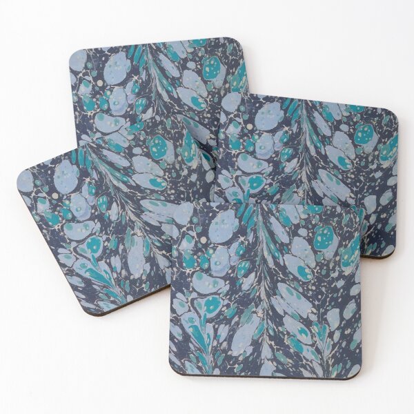 Item preview, Vintage Marbled Blue Book Endpaper designed and sold by newnouveau.