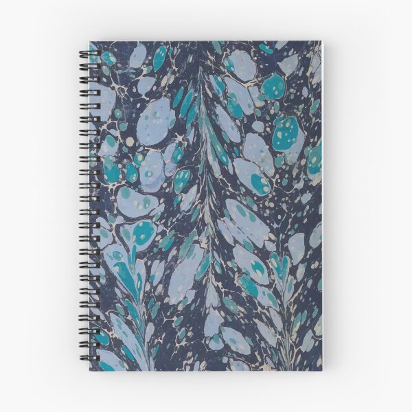 Item preview, Vintage Marbled Blue Book Endpaper designed and sold by newnouveau.