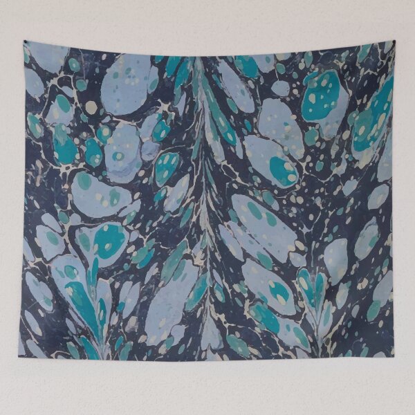 Item preview, Vintage Marbled Blue Book Endpaper designed and sold by newnouveau.
