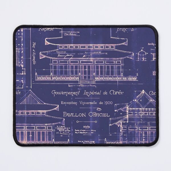 Item preview, Korean Pavillion Blueprint for the Paris Exhibition of 1900 designed and sold by SeoulJourner.