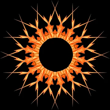 Artwork thumbnail, orange mandala by Meo Design