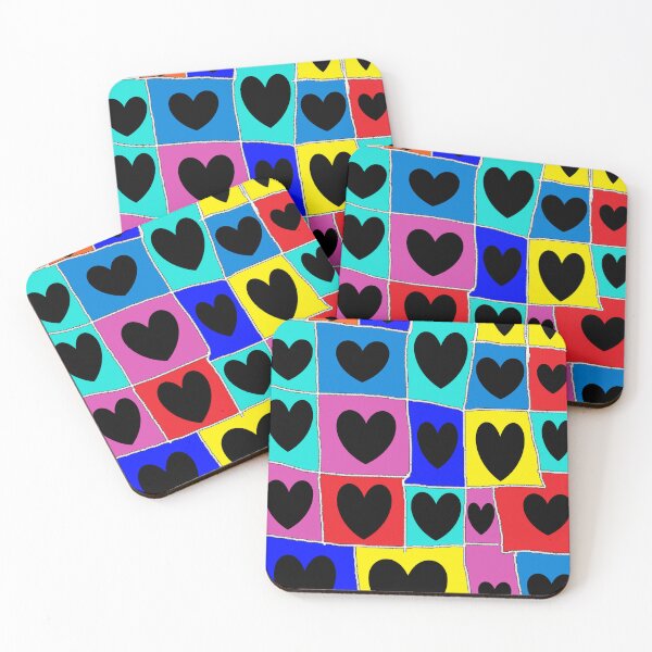 Item preview, black hearts rainbow designed and sold by LowEndGraphics.