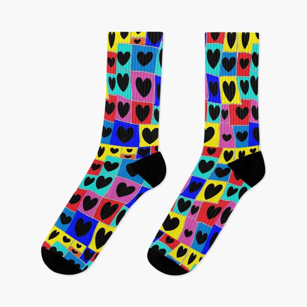 Item preview, black hearts rainbow designed and sold by LowEndGraphics.