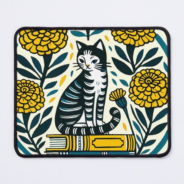 Item preview, Bookish kitty Cat designed and sold by FrictionMaxxing.