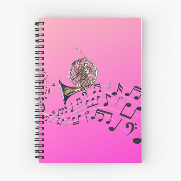 Item preview, French Horn On Pink Gradient  designed and sold by BrightrDayMusicArt.
