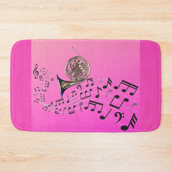 Item preview, French Horn On Pink Gradient  designed and sold by BrightrDayMusicArt.