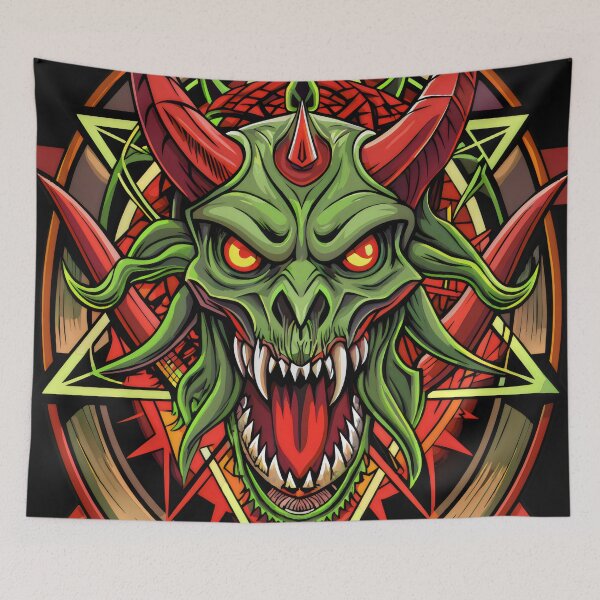 Item preview, Demonic Dragon Illustration Fantasy Artwork Tribal Design  designed and sold by Rostislav Bouda.