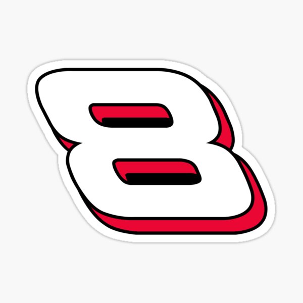 Item preview, NASCAR Dale Earnhardt Jr #8 sticker designed and sold by MainEventMedia.