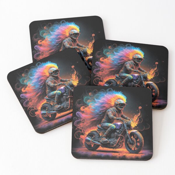 Item preview, Motorcycle in flames. Motorcyclist designed and sold by MagelliShop.