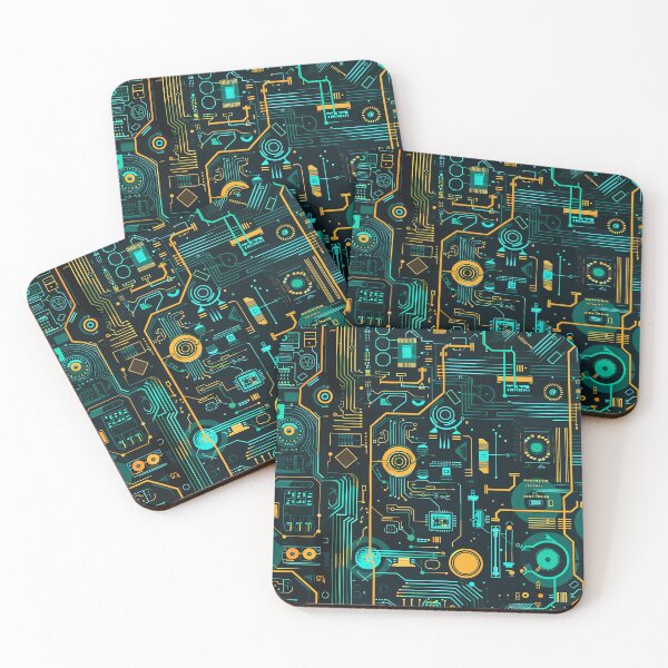 Item preview, circuit boards and abstract tech shapes designed and sold by sand-stone.