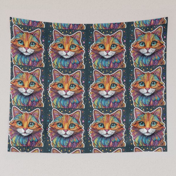 Artikelvorschau, Zentangle Universal-Katzenaufkleber entworfen und verkauft von CatStickershere.