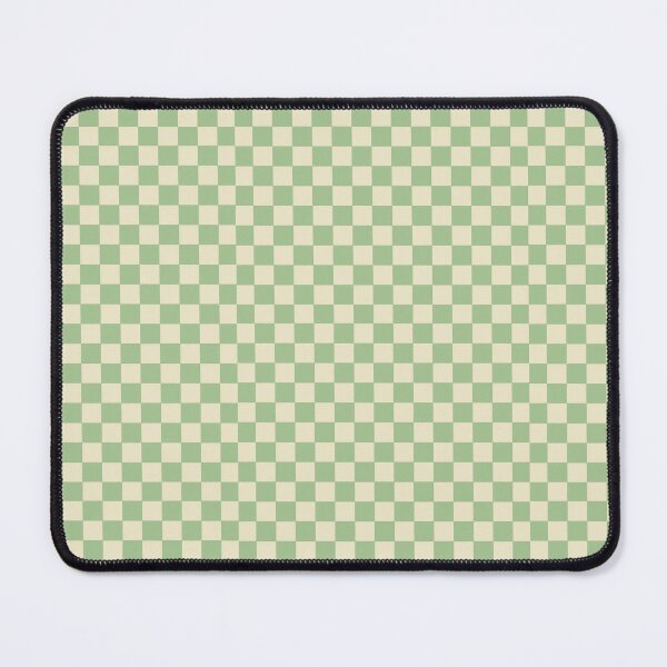 Item preview, Light Sage Green and Cream Checkered Squares designed and sold by xxroseate.