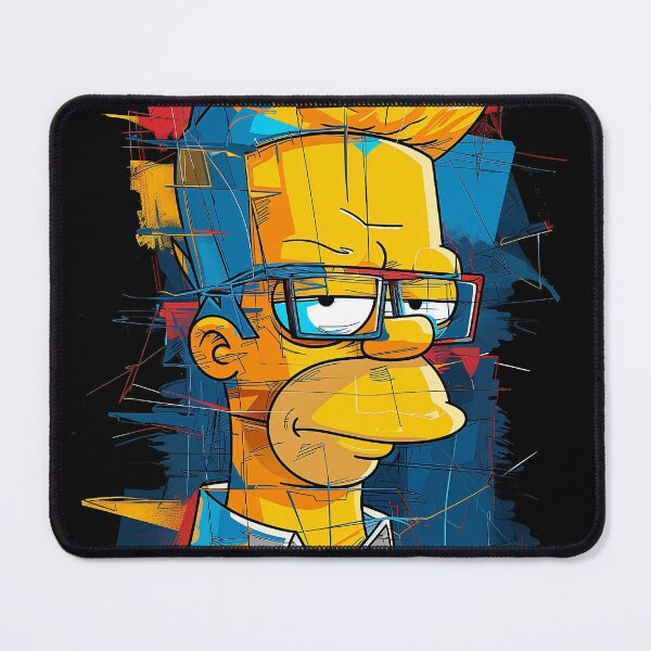Aperçu de l'œuvre Dessin au trait minimaliste exquis déconstruit de Bart Simpson créée et vendue par Pix80Studio.