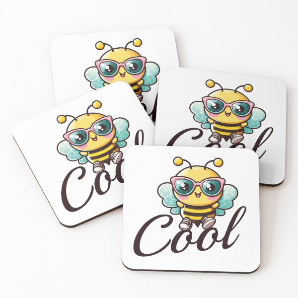 Item preview, BE COOL WITH A COOL CARTOON BEE designed and sold by Pixel Perfect.