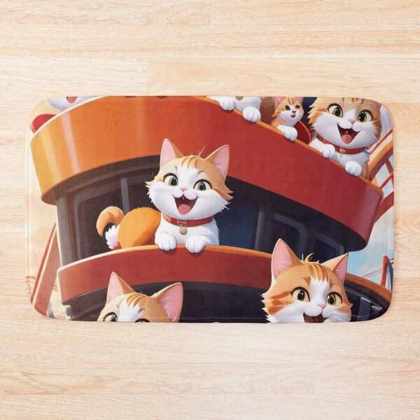 Item preview, Kittens Ride on a Rollercoaster designed and sold by M-Y-A-R-T-.