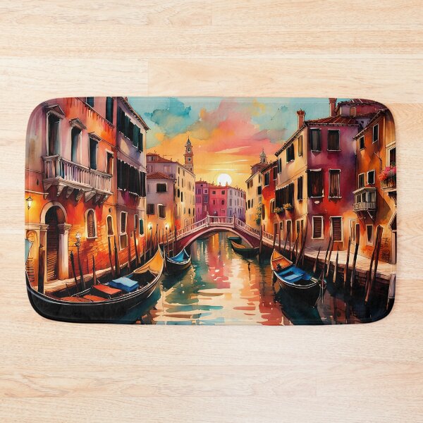 Artikelvorschau, Venedig Sonnenuntergang entworfen und verkauft von FreeQAI.