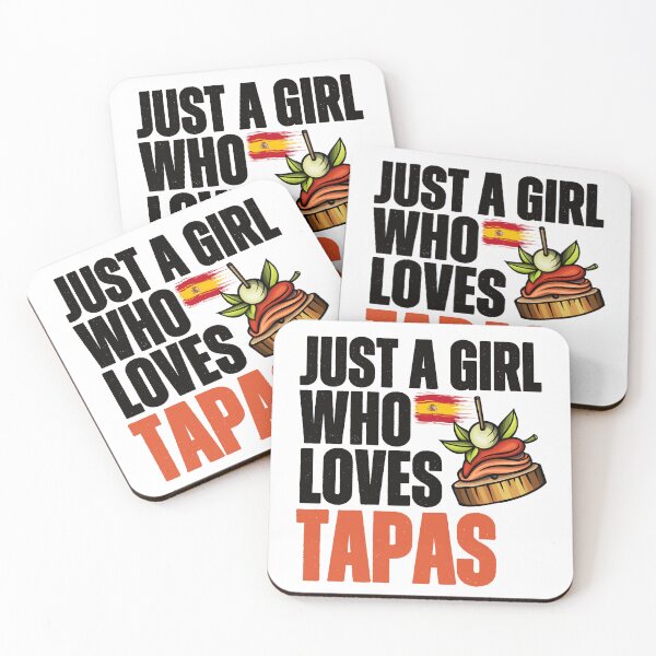 Item preview, Tapas T-Shirt, Just a girl who loves tapas,  Distressed Spanish Food Shirt & Funny Tapas Gift  designed and sold by SlocifieShop.