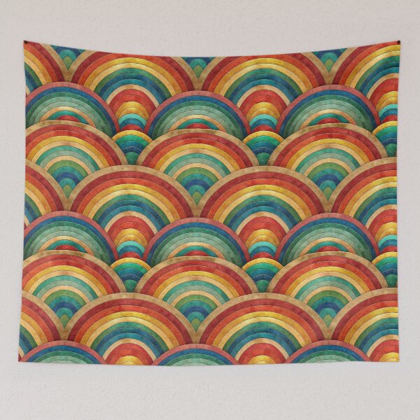 Aperçu de l'œuvre motif arc-en-ciel vintage créée et vendue par jkrphoto.
